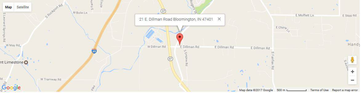 google_map Quality Fireworks 21 E. Dillman Road Bloomington Indiana 47401